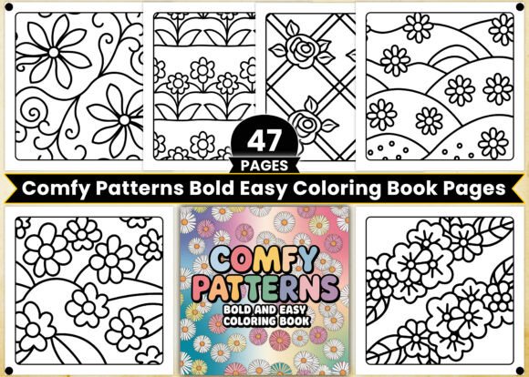 Download Comfy Patterns Bold Easy Coloring Pages - Premium Resources