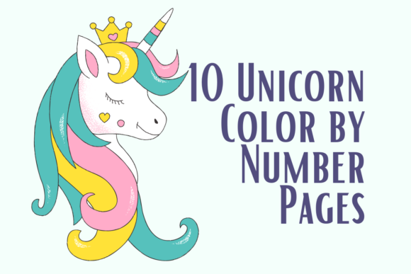 Download 10 Unicorn Color by Number Pages - Color by number Collection