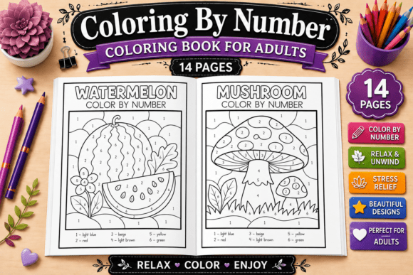 Download Color by Number Coloring Book for Adults - Color by number Collection