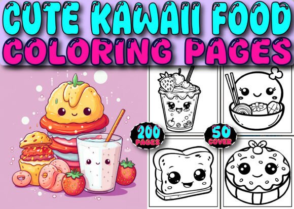 Download Cute Kawaii Food Coloring Pages for Kids - Cute Collection