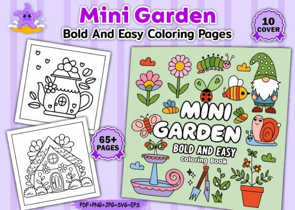 Download Mini Garden Bold Easy Coloring Pages - Premium Resources
