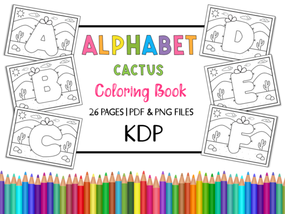 Download KDP Alphabet Cactus Coloring Book - Kdp alphabet Collection
