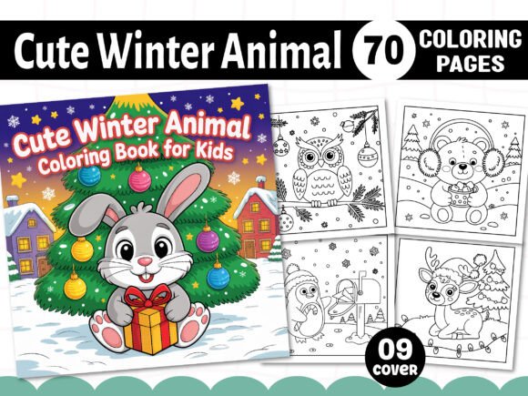 Download Cute Winter Animal Coloring Pages - KDP - Cute Collection