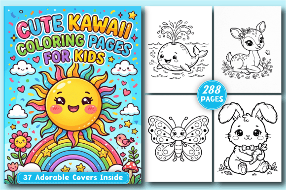 Download 288 Cute Kawaii Coloring Pages for Kids - Cute Collection