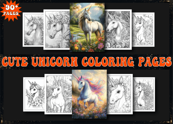 Download Cute Unicorn Coloring Book for Adults - Cute Collection