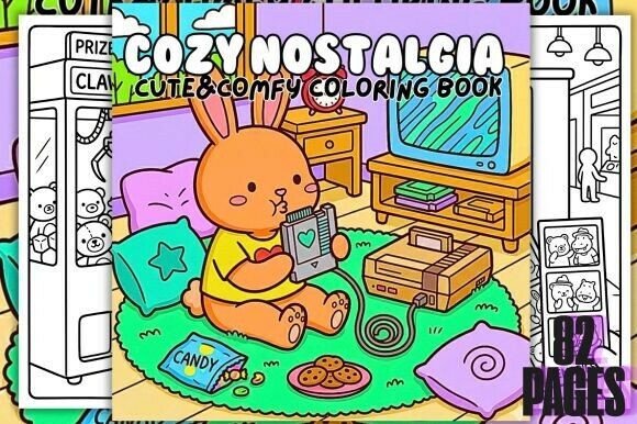 Download Cozy Nostalgia Cute&amp;Comfy Coloring Book - Cute Collection