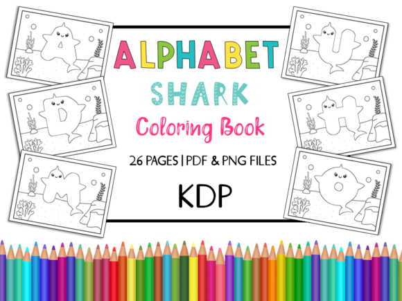 Download KDP Alphabet Shark Coloring Book - Kdp alphabet Collection
