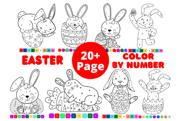 Download Easter Color by Number Kids VOL-8 - Color by number Collection