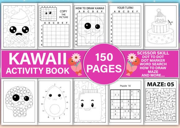Download Cute Kawaii Activity Book for Kids Vol-1 - Cute Collection