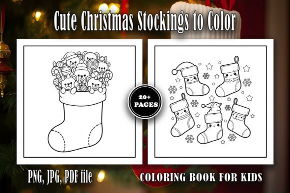 Download Cute Christmas Stockings Coloring Book - Cute Collection