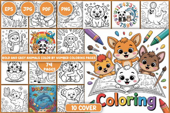 Download Animals Color by Number Coloring Pages - Color by number Collection