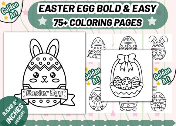 Download Easter Egg Bold and Easy Coloring Pages - Premium Resources