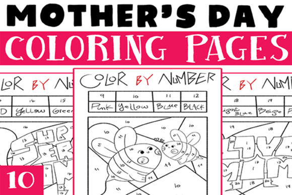 Download Mothers Day Color by Number Worksheets - Color by number Collection
