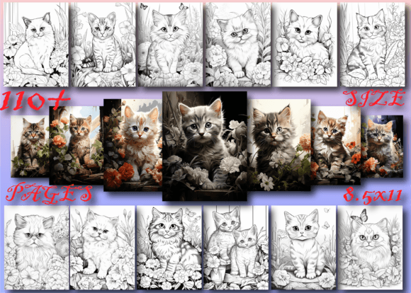 Download Cute Baby Cat Coloring Book for Kids - Cute Collection