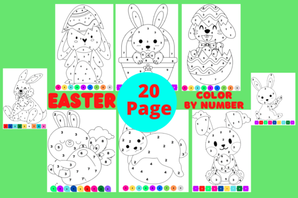 Download Easter Color by Number Pages for Kids V2 - Color by number Collection