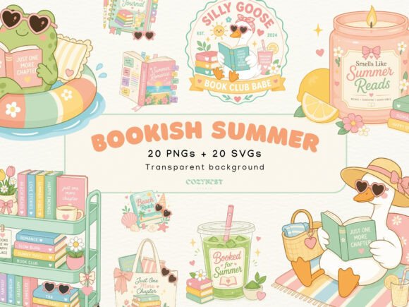 Download Bookish Summer Cliparts Cute Reading PNG - Cute Collection