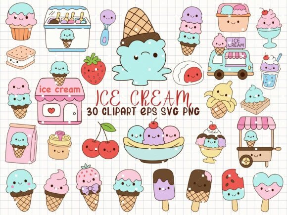 Download Ice Cream Svg Cute Dessert Clipart - Cute Collection