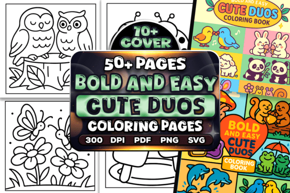 Download 50+ Bold Easy Cute Duos Coloring Pages - Cute Collection