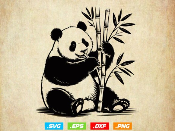 Download Panda Svg, Panda Silhouette, Cute Panda - Cute Collection