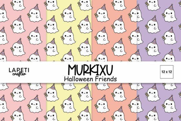 Download Cute Pastel Ghost Digital Paper Pack - Cute Collection