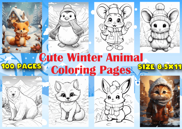 Download Cute Winter Animal Coloring Pages - Cute Collection