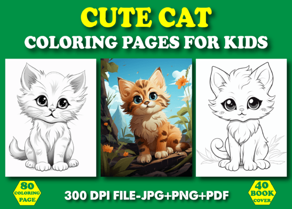 Download 80 Cute Cat Coloring Pages for Kids - Cute Collection