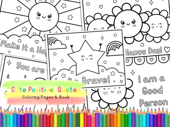 Download Cute Positive Quotes Coloring Pages 2 - Cute Collection