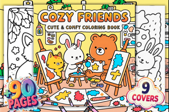 Download Cozy Friends Cute &amp; Comfy Coloring Pages - Cute Collection