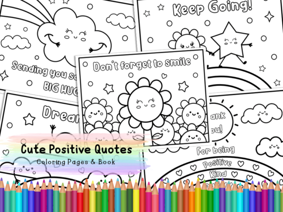 Download Cute Positive Quotes Coloring Pages 3 - Cute Collection