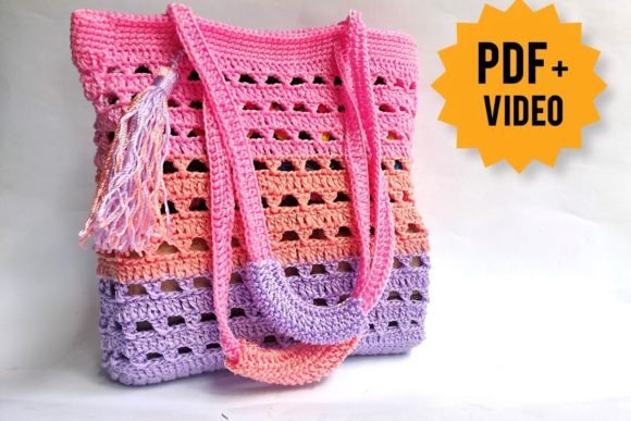 Download Crochet Market Bag Pattern PDF &amp; Video - Premium Resources