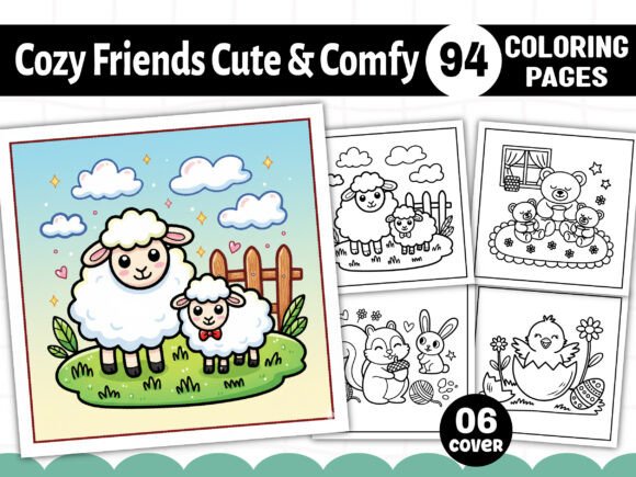 Download Cozy Friends Cute &amp; Comfy Coloring Pages - Cute Collection