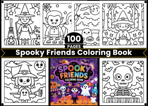 Download Spooky Friends Cute &amp; Cozy Coloring Page - Cute Collection