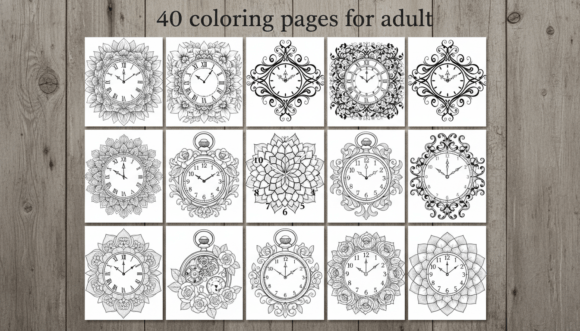 Download 40 Vintage Clock Coloring Pages PDF Book - Pdf Collection