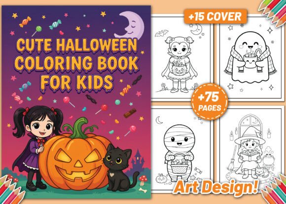 Download Cute Halloween Coloring Book for Kids - Cute Collection